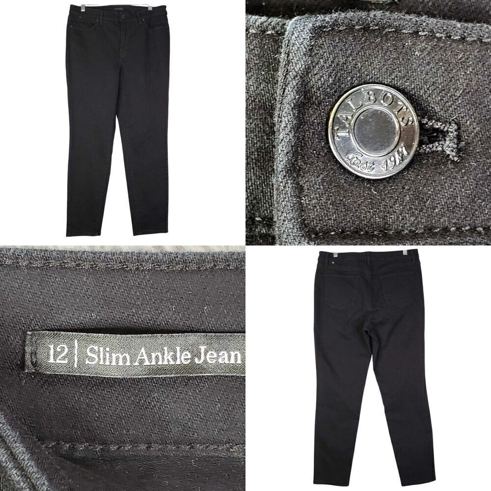 Talbots Black Slim Ankle Jeans - Size 12